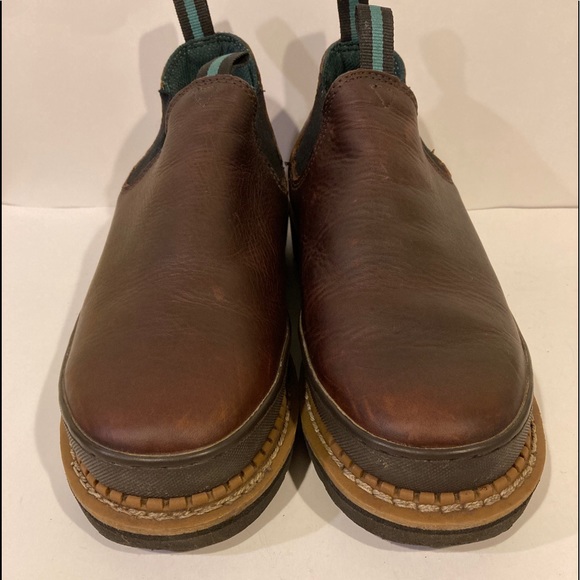 Georgia Boot Men’s Giant Romeo Brown Slip On Work Shoes Size 8 W - Picture 2 of 13